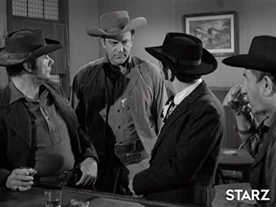 James Arness, Val Dufour, and Tom Reese in Gunsmoke (1955)