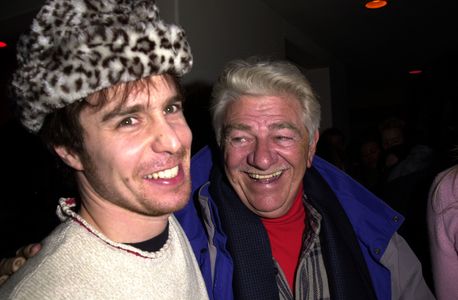 Seymour Cassel and Sam Rockwell at an event for In the Soup (1992)