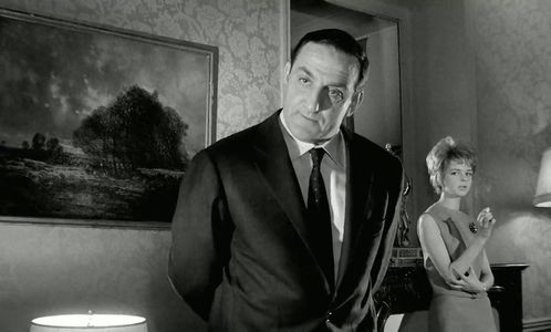 Sabine Sinjen and Lino Ventura in Crooks in Clover (1963)