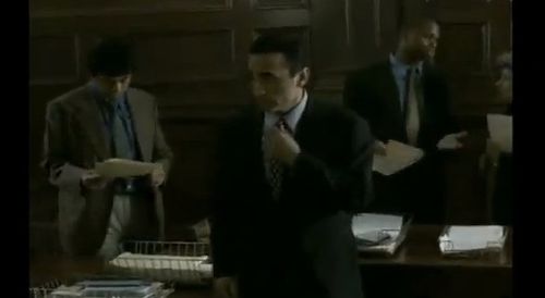 Michael Mazzeo on the set of LAW & ORDER