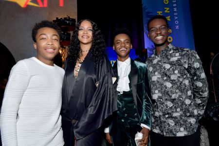 Asante Blackk, Rihanna, and Jahi Di'Allo Winston at an event for Queen & Slim (2019)