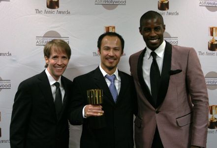 Ahmed Best, James Arnold Taylor, and Tang Kheng Heng at an event for Kung Fu Panda (2008)