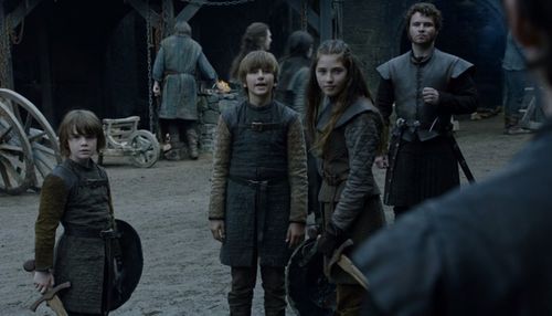 Matteo Elezi, Sebastian Croft, Fergus Leathem, and Cordelia Hill in Game of Thrones (2011)