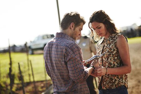 Mike Vogel and Daisy Betts in Childhood's End (2015)