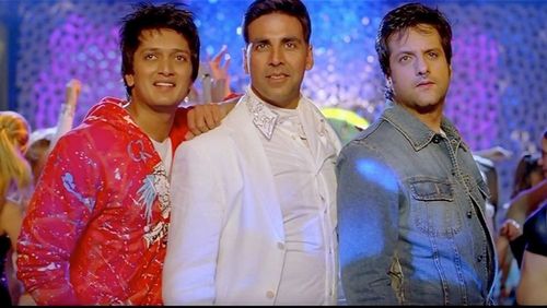 Fardeen Khan, Akshay Kumar, and Riteish Deshmukh in Heyy Babyy (2007)