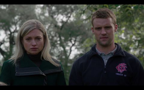 Nicole Forester with Jesse Spencer in Chicago Fire “Leaving the Station”
