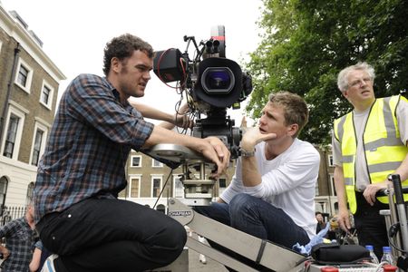 Cinematographer Edu Grau and Nick Murphy on the set of The Awakening