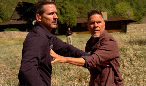Still of A. Martinez and Shad Adair in Longmire (2017)