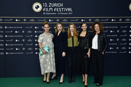 Regula Grauwiller, Lisa Brühlmann, Luna Wedler, and Zoë Pastelle Holthuizen at an event for Blue My Mind (2017)
