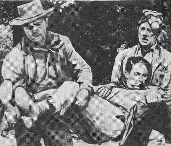 Terry Frost, John Mitchum, and Dennis Moore in Perils of the Wilderness (1956)
