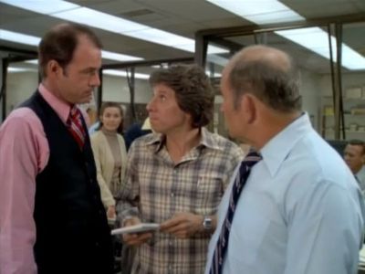 Edward Asner, Jack Bannon, and Robert Walden in Lou Grant (1977)