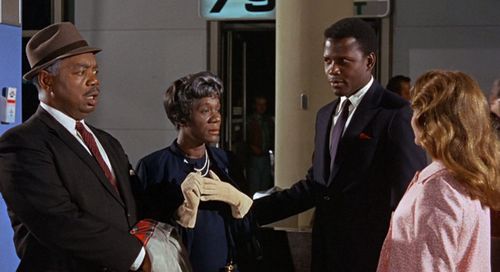 Sidney Poitier, Roy Glenn, Katharine Houghton, and Beah Richards in Guess Who's Coming to Dinner (1967)