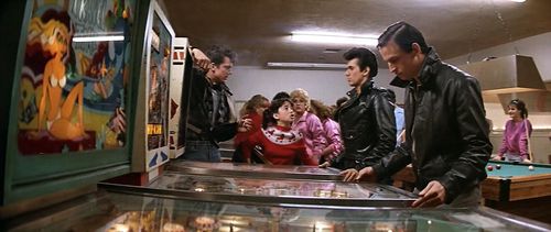 Christopher McDonald, Lorna Luft, Peter Frechette, Pamela Adlon, and Adrian Zmed in Grease 2 (1982)