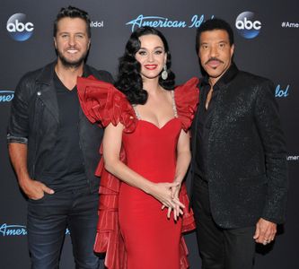 Lionel Richie, Luke Bryan, and Katy Perry at an event for American Idol (2002)
