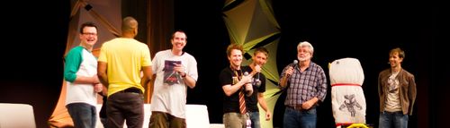 JAT with Seth Green, George Lucas and the creators of Detours at Star Wars Celebration 6
