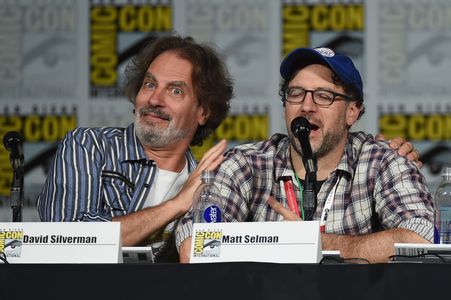 Matt Selman and David Silverman at an event for The Simpsons (1989)