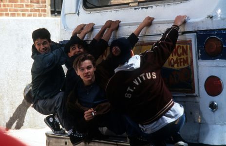 Leonardo DiCaprio, Mark Wahlberg, James Madio, and Patrick McGaw in The Basketball Diaries (1995)