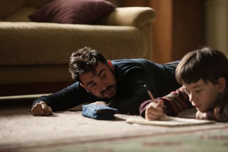 J.A. Bayona and Lewis MacDougall in A Monster Calls (2016)