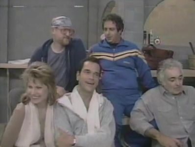 Robert Picardo, Al Ruscio, Neil J. Schwartz, Patrick Spohn, and Janis Ward in Steambath (1984)