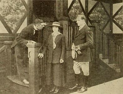 Beverly Bayne, Francis X. Bushman, and Edward Connelly in The Great Secret (1917)
