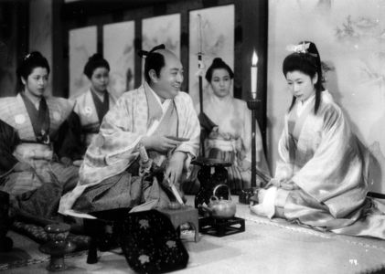 Daisuke Katô, Toshiaki Konoe, and Kinuyo Tanaka in The Life of Oharu (1952)