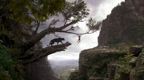 Ben Kingsley and Neel Sethi in The Jungle Book (2016)