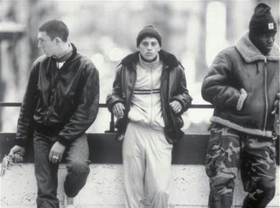 Vincent Cassel, Hubert Koundé, and Saïd Taghmaoui in La haine (1995)