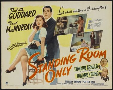 Paulette Goddard, Edward Arnold, Fred MacMurray, and Roland Young in Standing Room Only (1944)
