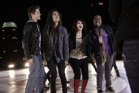 Damian McGinty, Lindsay Pearce, Samuel Larsen, and Alex Newell in The Glee Project (2011)
