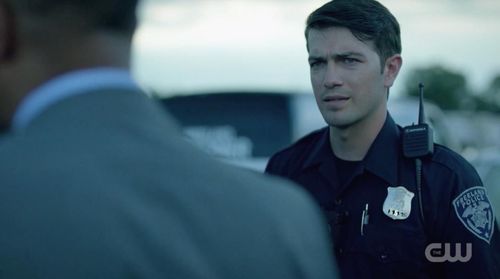 Derek Evans as Officer Roman Hicks in CW's Black Lightning Opposite Damon Gupton