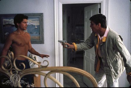 Rob Lowe and John Glover in Masquerade (1988)