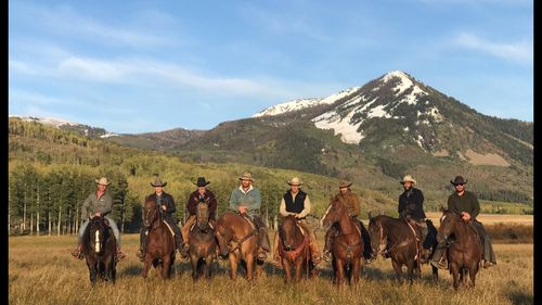 Taylor Sheridan and the Yellowstone Cast