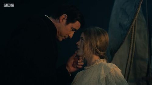 Still of Claes Bang and Lily Dodsworth-Evans in Dracula, Blood Vessel