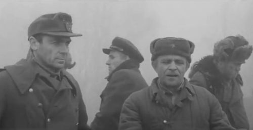 Rolan Bykov, Fyodor Odinokov, Anatoliy Solonitsyn, and Vladimir Zamanskiy in Trial on the Road (1986)