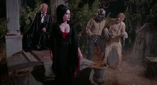John Andrews, Criswell, Louis Ojena, and Fawn Silver in Orgy of the Dead (1965)