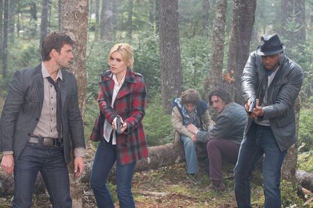 Eric Balfour, Dorian Missick, Lucas Bryant, Owen Pattison, and Emily Rose in Haven (2010)