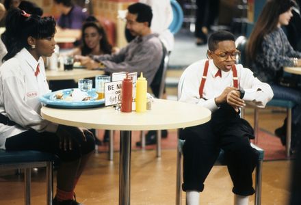 Jaleel White and Kellie Shanygne Williams in Family Matters (1989)