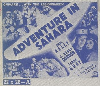 Robert Fiske, C. Henry Gordon, Lorna Gray, Paul Kelly, and Blackie Whiteford in Adventure in Sahara (1938)