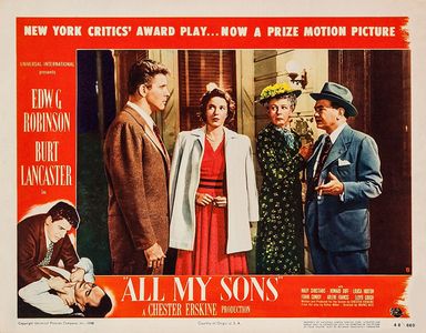 Burt Lancaster, Edward G. Robinson, Mady Christians, and Louisa Horton in All My Sons (1948)