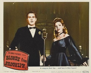 Bob Haymes and Lynn Merrick in Blonde from Brooklyn (1945)