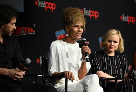Michelle Hurd, Alison Pill, and Santiago Cabrera at an event for Star Trek: Picard (2020)