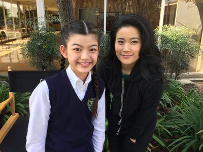 Riley Go (Young Happy) with Jadyn Wong (Happy) for CBS' SCORPION.