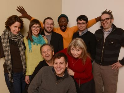 Jonny Mars, Wiley Wiggins, Chris Doubek, Anne Dodge, Tishuan Scott, and Gordon Kindlmann at an event for Computer Chess 