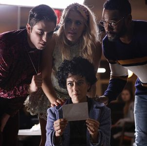 Busy Philipps, Meredith Hagner, and Justin Marcel McManus in Search Party (2016)