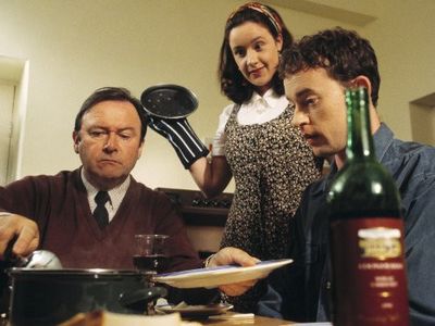 Tony Doyle, Peter Hanly, and Tina Kellegher in Ballykissangel (1996)