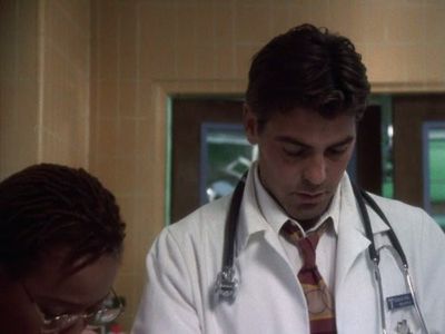 George Clooney and Conni Marie Brazelton in ER (1994)