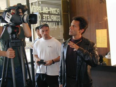 Allan Steele on the set of The Syndicate (2002)