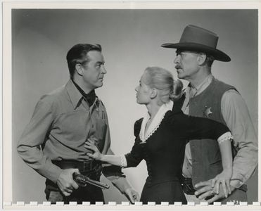 Ward Bond, Ray Milland, and Mary Murphy in A Man Alone (1955)