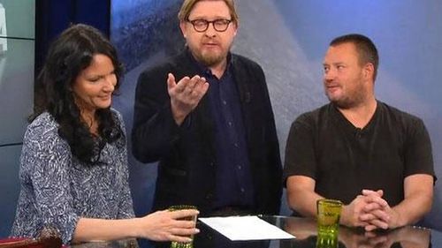Sofia Wistam, Fredrik Virtanen, and Erik Hörstadius in TV-Domarna (2013)