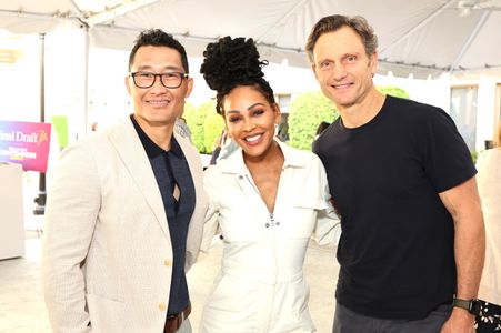 Tony Goldwyn, Daniel Dae Kim, and Meagan Good at an event for The Hot Zone (2019)
